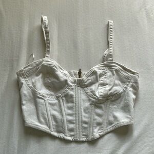 Zara denim Cropped tank top